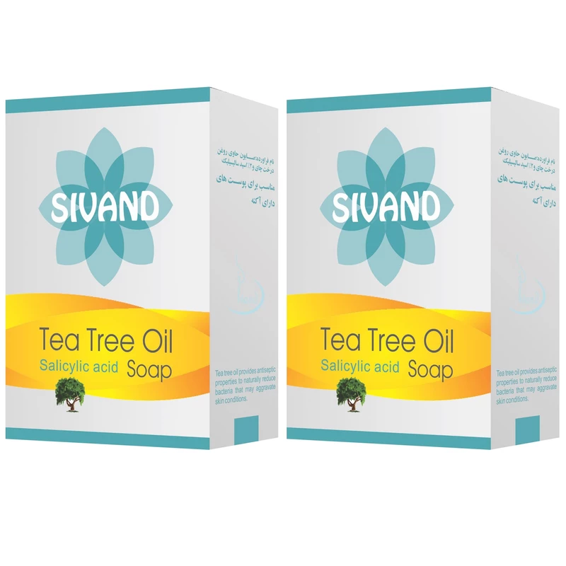 صابون ضد جوش سیوند مدل Tea Tree وزن 90 گرم مجموعه 2 عددی