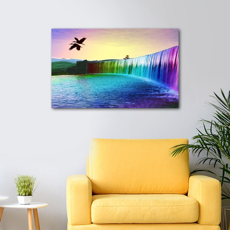 تابلو شاسی عرش مدل فانتزی منظره آبشار کد As4107