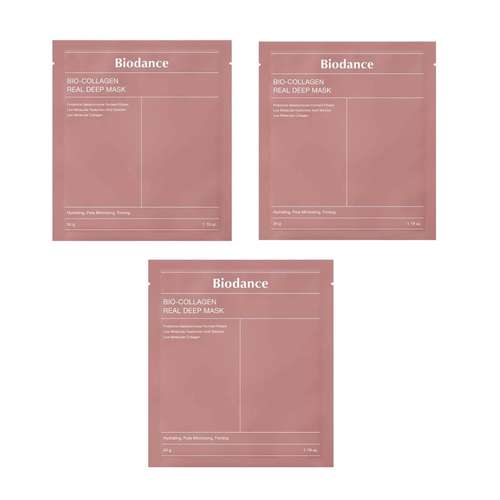 ماسک صورت بایودنس مدل بیو کلاژن وزن 34 گرم بسته ۳ عددی