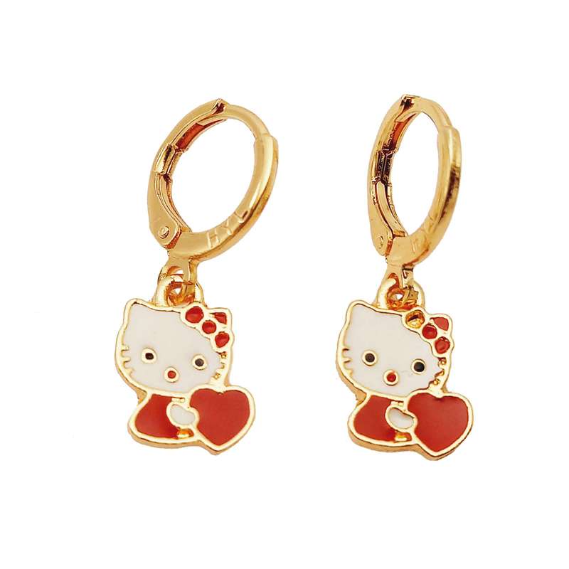 گوشواره دخترانه طرح گربه کد 252GUD