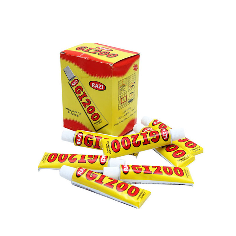 چسب آکواریوم رازی مدل شفاف جی آی 200 سیلیکونی وزن 30 گرم بسته 4 عددی