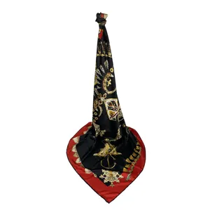 روسری زنانه مدل ساتن طرح زنجیری قواره متوسط