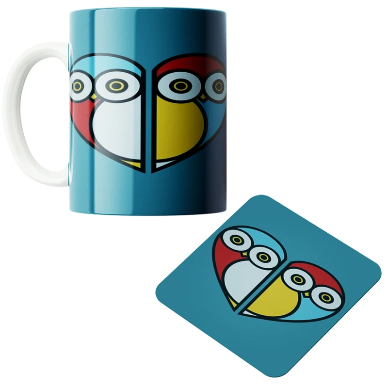 ماگ مدل نقاشی صورت کد 74 به همراه زیرلیوانی