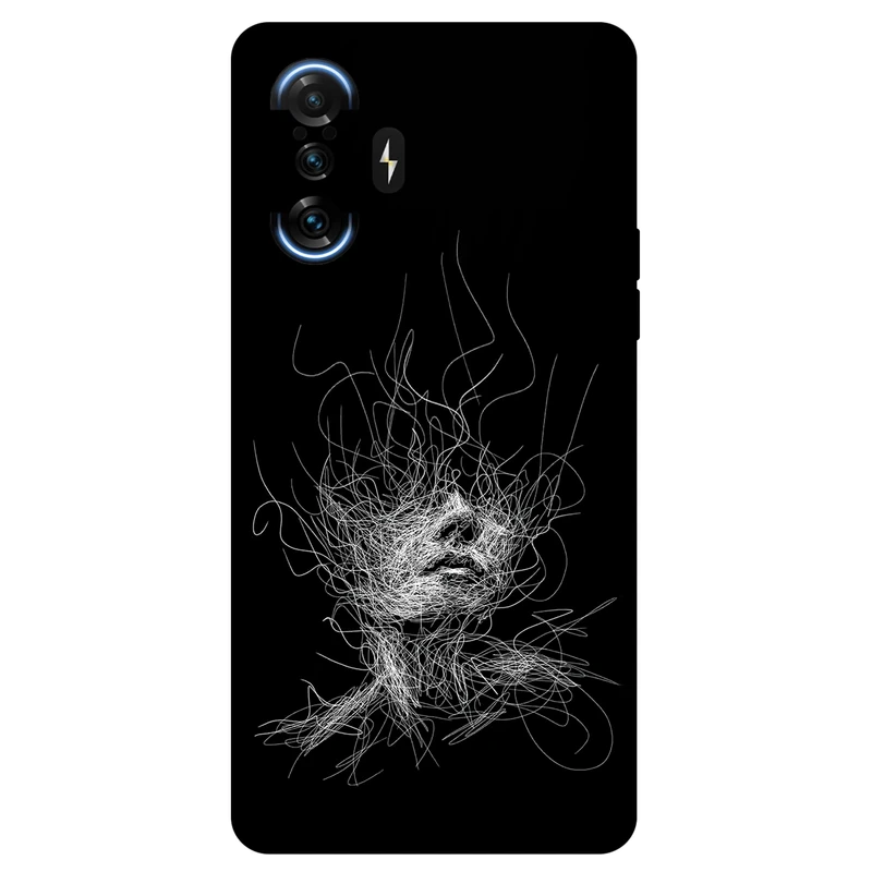  کاور مگافون طرح اسکچ صورت مدل 7423 مناسب برای گوشی موبایل شیائومی Redmi K40 Gaming