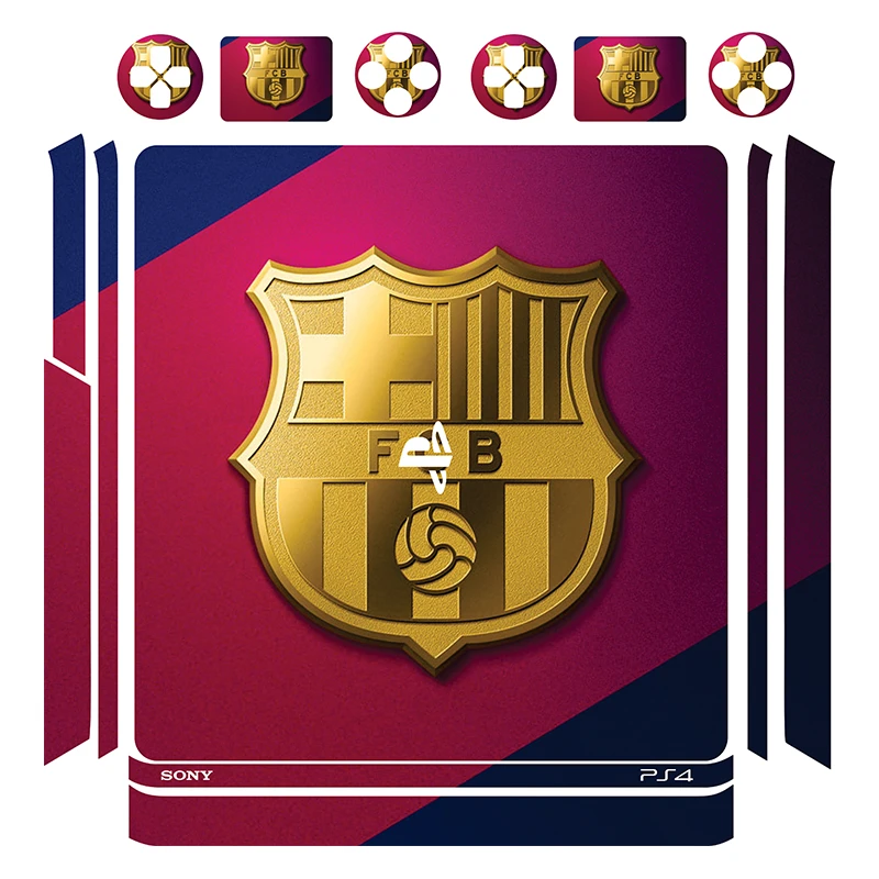 برچسب پلی استیشن 4 اسلیم توییجین وموییجین مدل barcelona 01 مجموعه 14 عددی