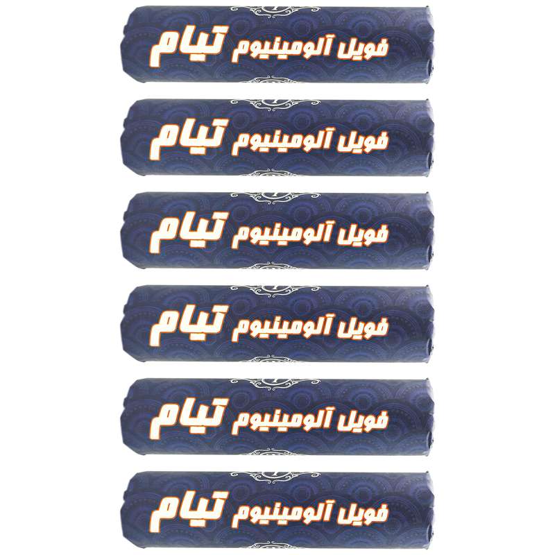 فویل آلومینیوم تیام مدل T20-5 رول 10 متری مجموعه 6 عددی