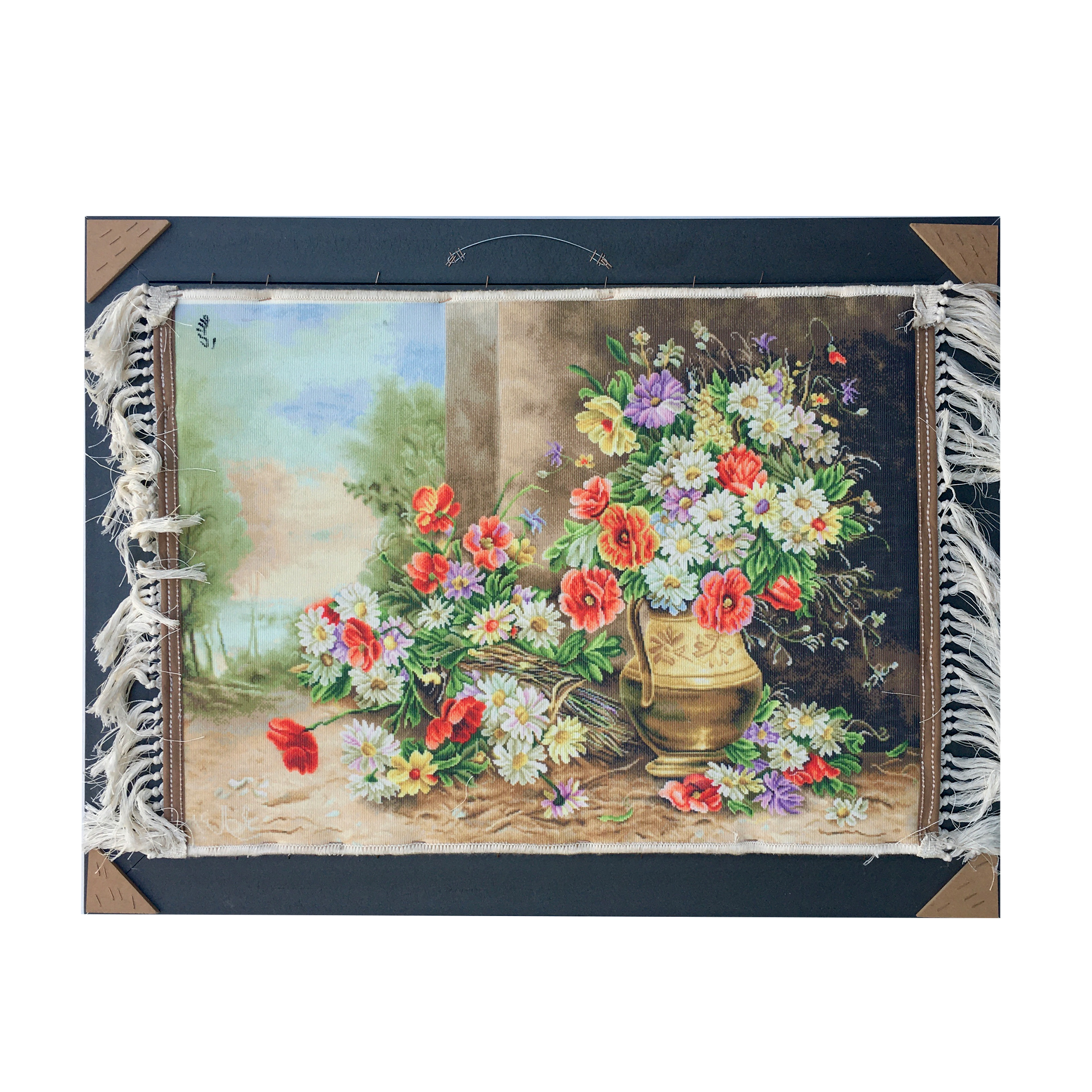 تابلو فرش ماشینی مدل گل کد 131