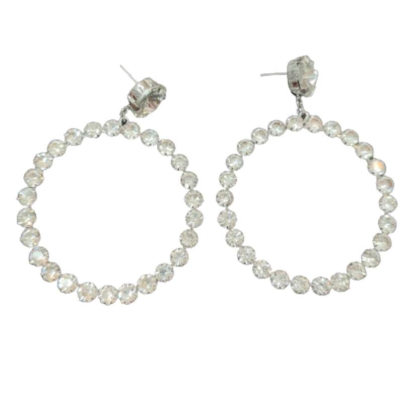 گوشواره دخترانه مدل حلقه ای دور نگین گوشواره دخترانه مدل حلقه ای دور نگین