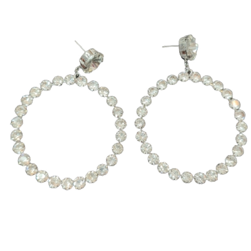 گوشواره دخترانه مدل حلقه ای دور نگین گوشواره دخترانه مدل حلقه ای دور نگین