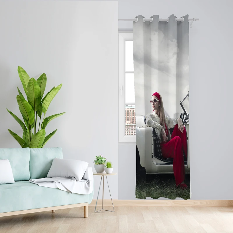پرده طرح فشن مدل مخمل پانچی کد L 786 Z سایز 140x200 سانتی متر