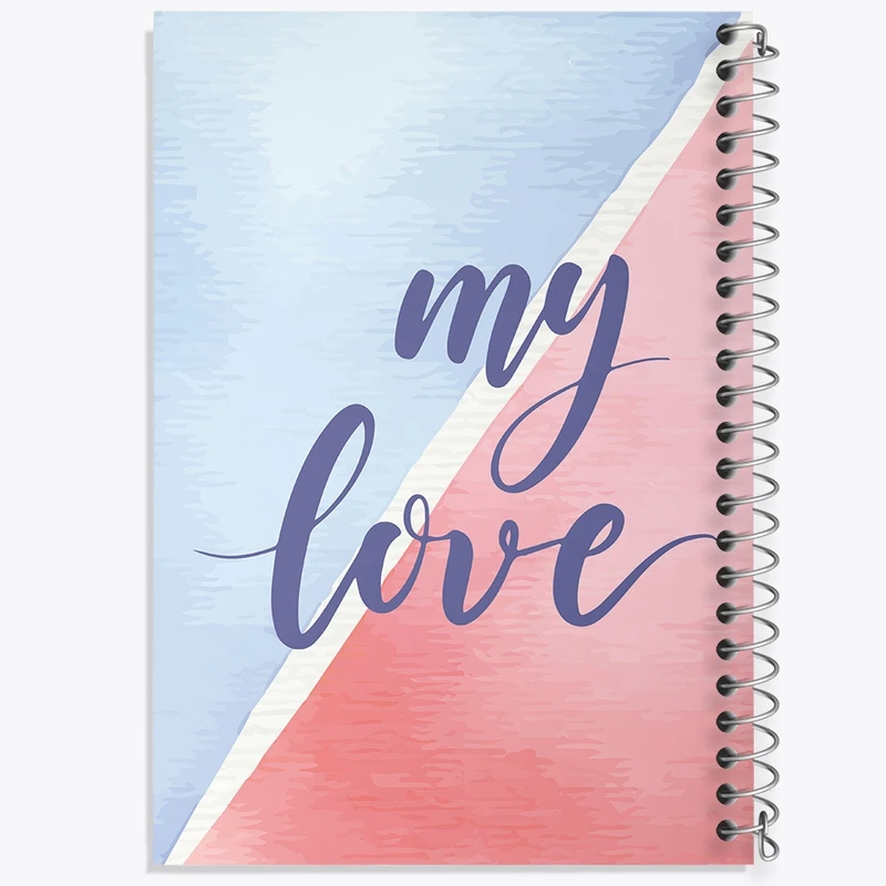 دفتر مشق 50 برگ خندالو طرح My Love کد F2014