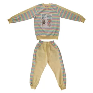 ست سویشرت و شلوار دخترانه مدل راه راه