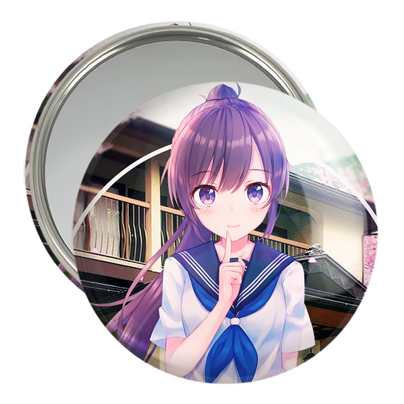 آینه جیبی خندالو مدل دختر انیمه ای  کد 18055