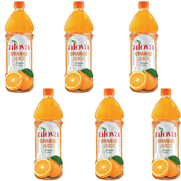 نوشیدنی پرتقال آلووا - 1 لیتر بسته 6 عددی