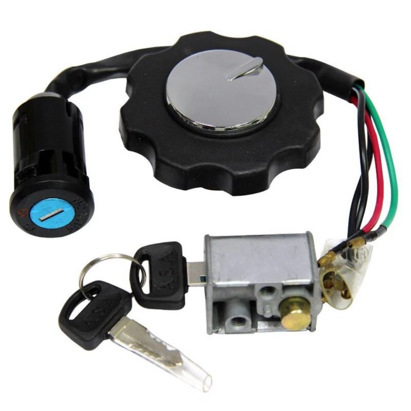 سوییچ کامل و سری قفل فرمان و درب باک موتور سیکلت وارون مدل A-143 مناسب برای هوندا CDI بسته 3 عددی