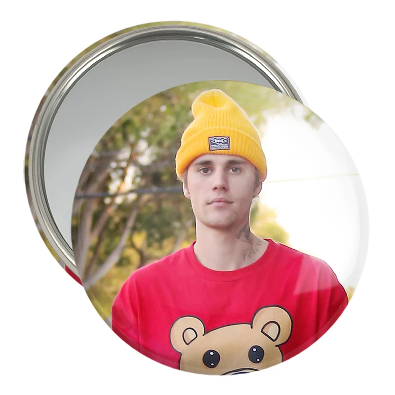 آینه جیبی خندالو مدل جاستین بیبر Justin Bieber  کد 19016