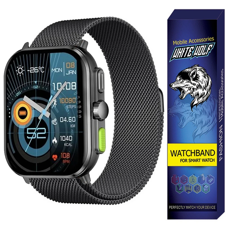 بند وایت ولف مدل WB-Mil مناسب برای ساعت هوشمند گلوریمی GS2 Pro