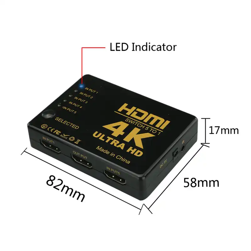 دیتا سوییچ 5 پورت HDMI شارک مدل SY-501