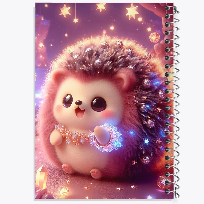 دفتر شطرنجی 50 برگ خندالو طرح جوجه تیغی کیوت کد F6066