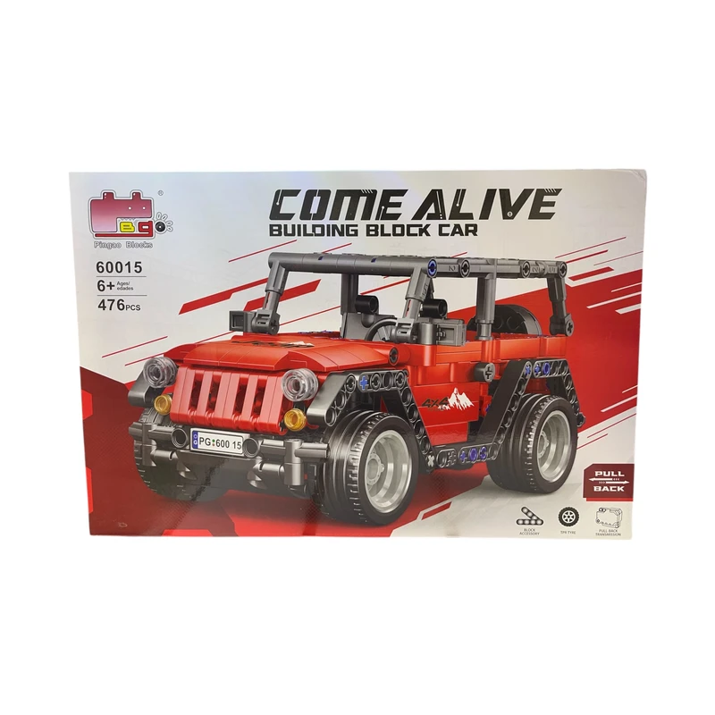 ساختنی ۴۷۶ تکه مدل ماشین جیپ عقب کش کد ۶۰۰۱۵