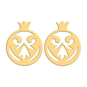 گوشواره طلا 18 عیار زنانه فرشته مدل انار WEL-000103