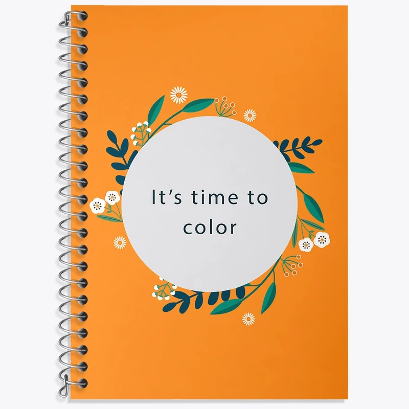 دفتر زبان 50 برگ خندالو مدل سه خط طرح It Is Time To Color کد N163