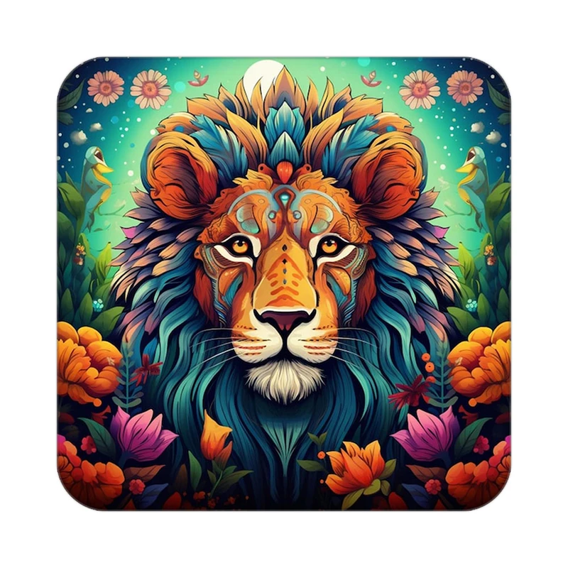 زیر لیوانی کاکتی طرح شیر مدل mp23297