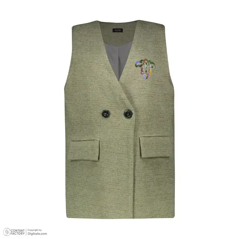 جلیقه بافت زنانه آدور مدل ترنج رنگ سدری