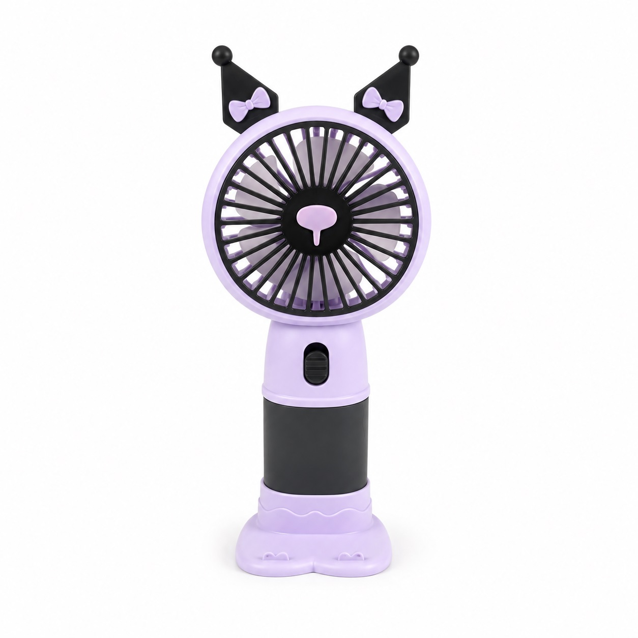پنکه‌ شارژی مدل پایه دار کرومی کد Mini Oval Kuromi Fan