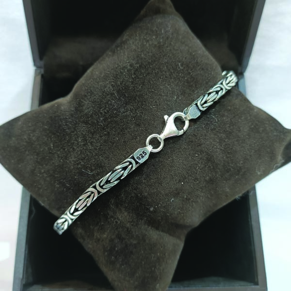 دستبند نقره مردانه مدل TBSKRALDAS22