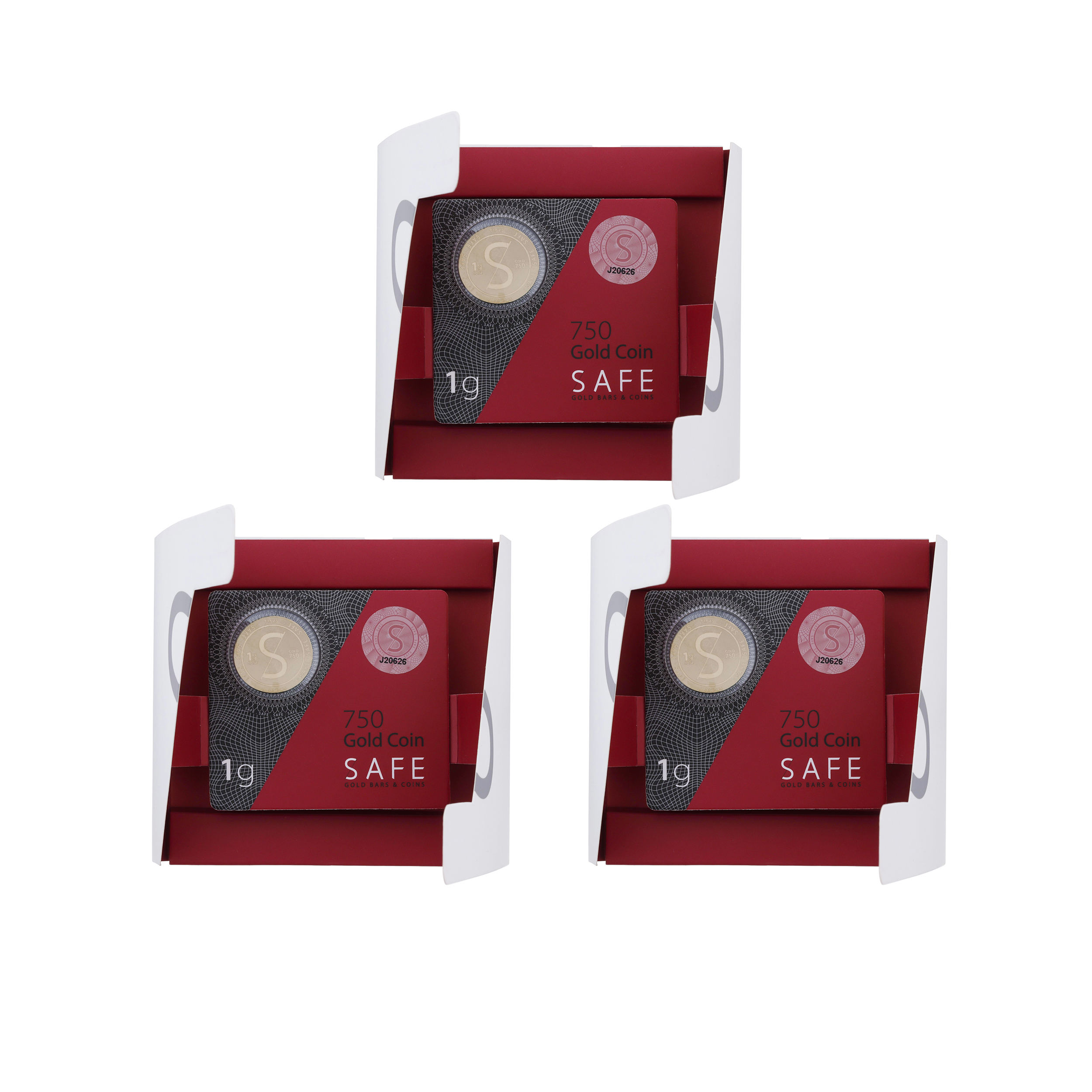 شمش طلای 18 عیار طلای سیف مدل H3 بسته 3 عددی