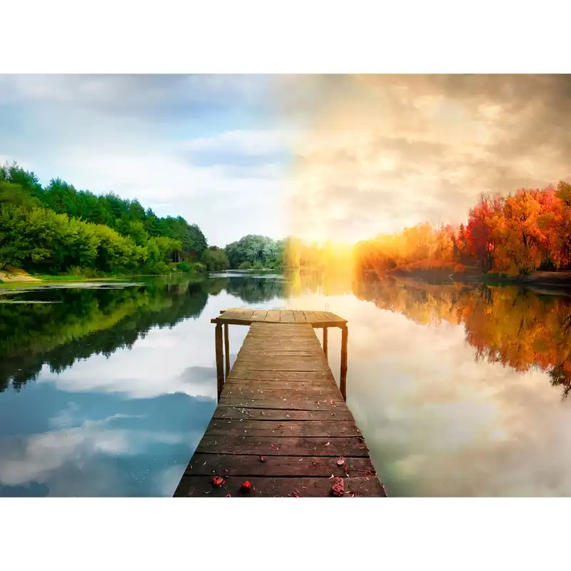 پوستر دیواری طرح اسکله و دریاچه کد pl133