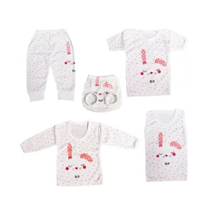 ست 5 تکه لباس نوزادی طرح خرگوش مدل kh1