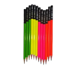 مداد مشکی کی ام تی با درجه سختی HB مدل بدنه نئونی بسته ۱۲ عددی