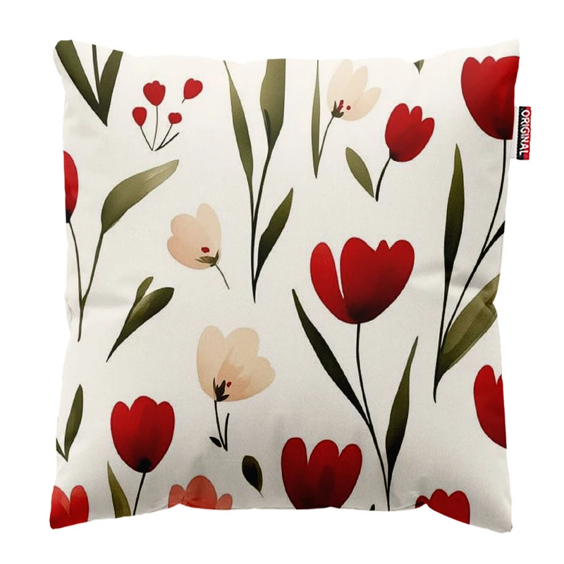 کوسن پاد آفرین طرح گل کد 2368 سایز 30*30 سانتی متر