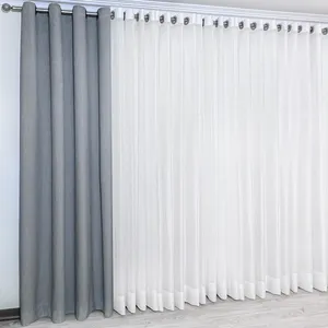 پرده مدل پانچ کتان مدرن سایز 150x280 سانتی متر