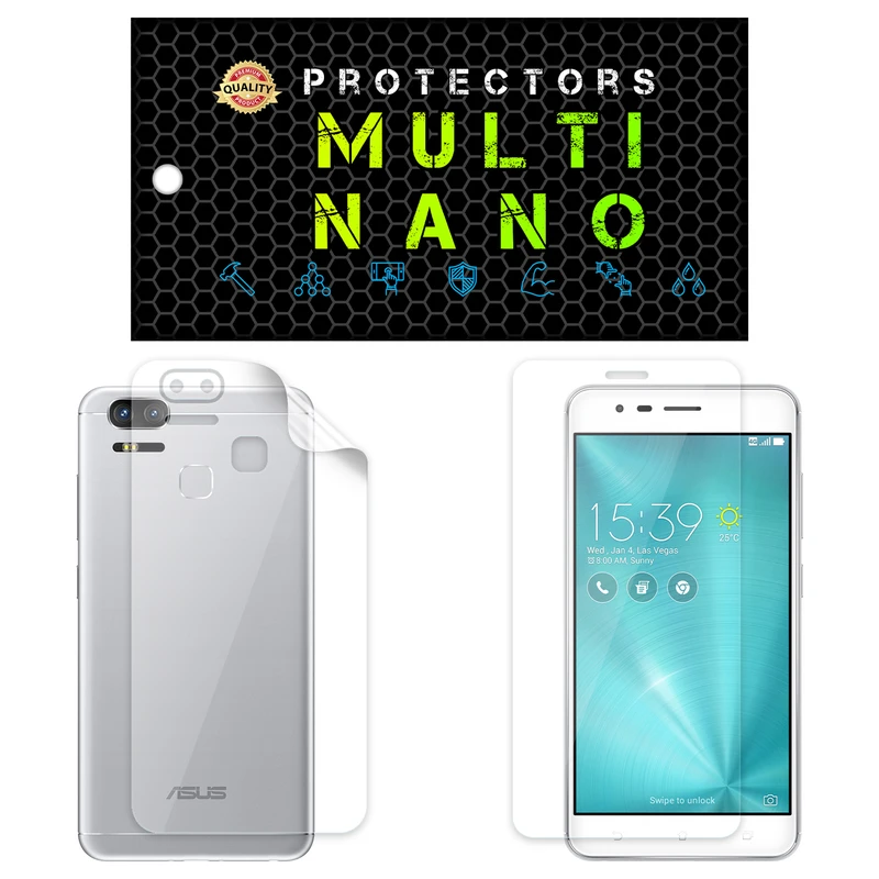 محافظ صفحه نمایش مولتی نانو مدل X-SFT مناسب برای گوشی موبایل ایسوس Zenfone 3 Zoom / ZE553KL به همراه محافظ پشت