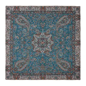 رومیزی ترمه ژینورا طرح مینا سایز 100x100 سانتیمتر