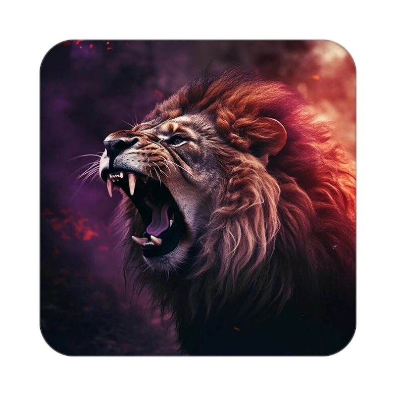 زیر لیوانی کاکتی طرح شیر مدل mp23048