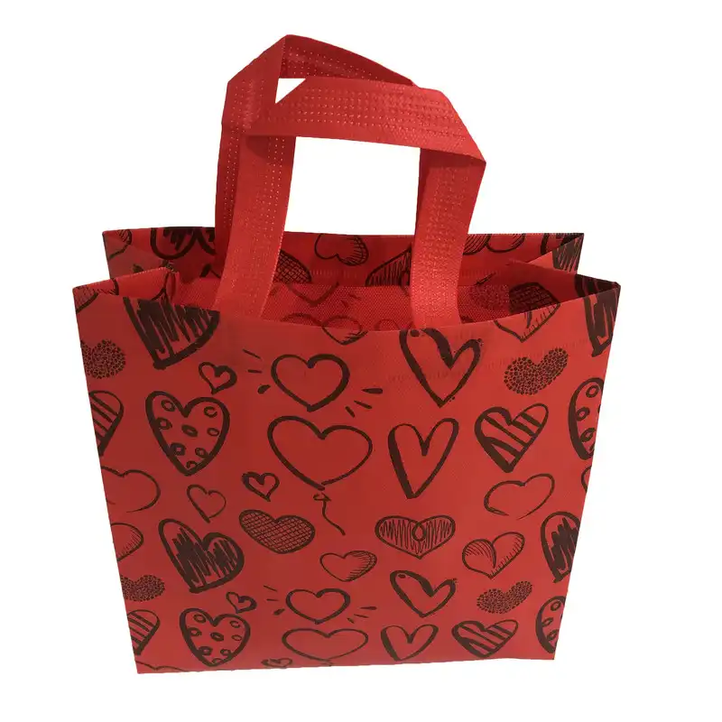 ساک هدیه مدل پارچه ای طرح قلبی 30x36