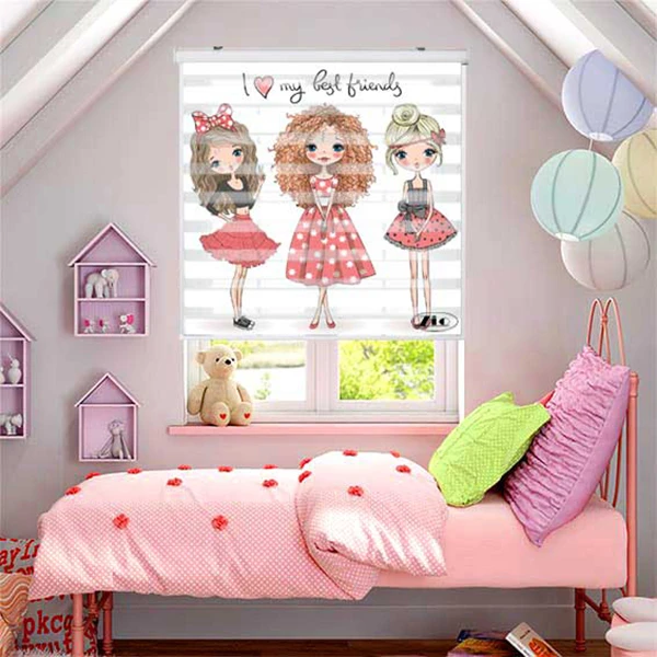 پرده زبرا زیو کد K3001 سایز 150x150 سانتی متر