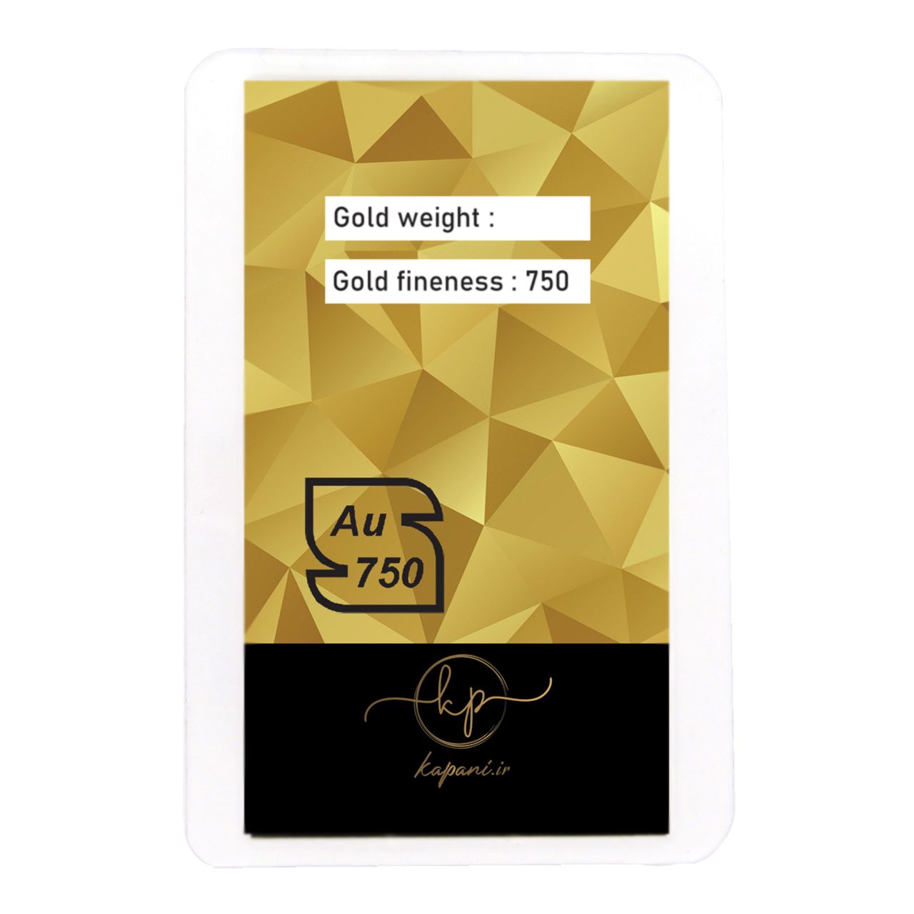 طلا گرمی 18 عیار کاپانی مدل تاج کد KC005 -  - 2