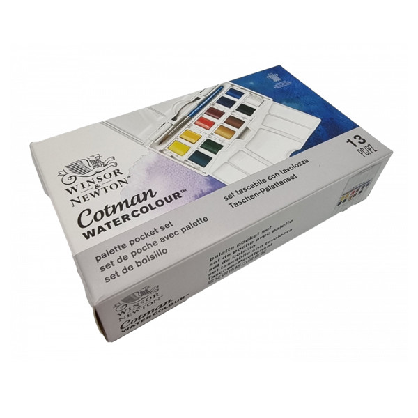 آبرنگ 12 رنگ وینزور اند نیوتن مدل COTMAN