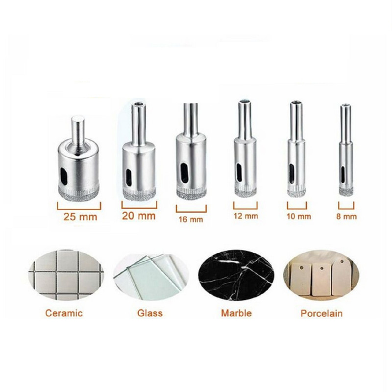 مته گردبر شیشه مدل t066 مجموعه 6 عددی