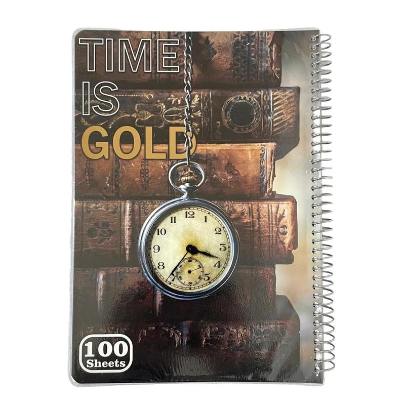 دفتر مشق 100 برگ مدل ساعت