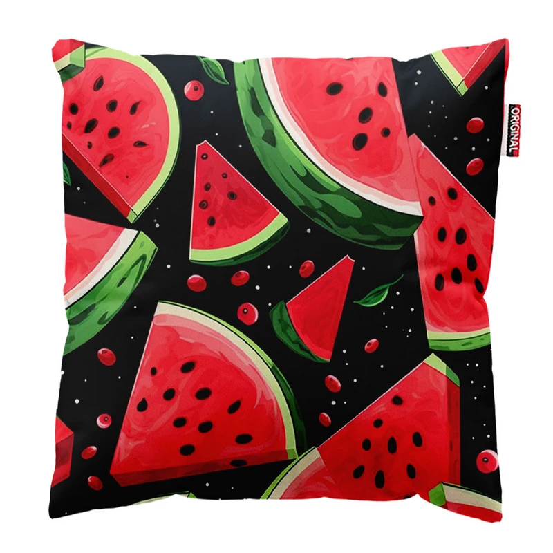  کوسن پاد آفرین طرح یلدا و هندونه کد 1991 سایز 30*30 سانتی متر