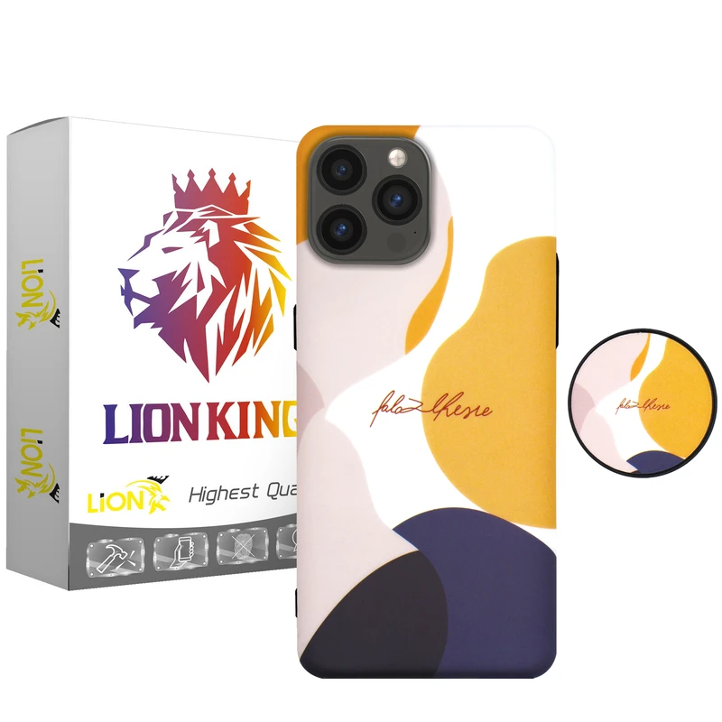       کاور لاین کینگ مدل IMD keremi مناسب برای گوشی موبایل  اپل IPhone 13 pro   به همراه پایه نگهدارنده