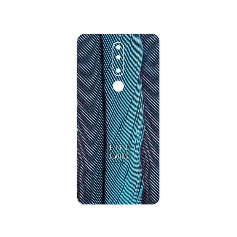 برچسب پوششی ماهوت مدل Turquoise feathers مناسب برای گوشی موبایل نوکیا 3.1 Plus