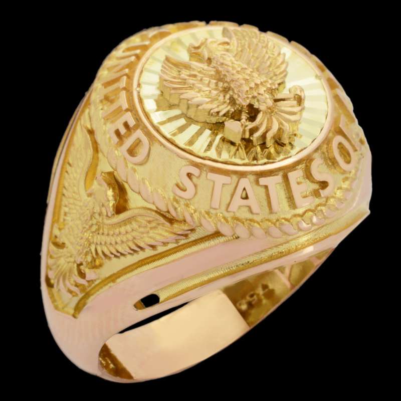 انگشتر طلا 18 عیار مردانه طلای مستجابی مدل عقاب کد 61