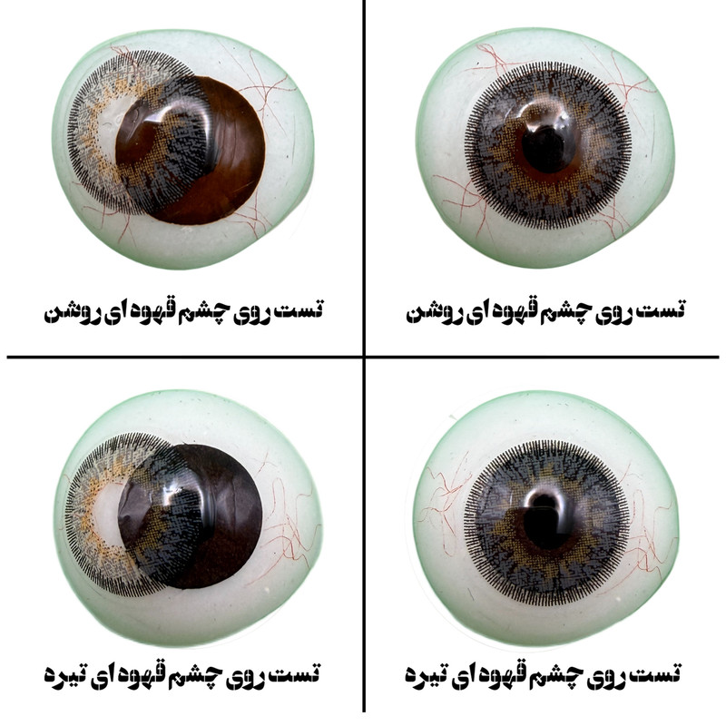 لنز چشم بیوتی کاسمتیک کانتکت لنز تیدا مدل 10 کد NVB310 رنگ طوسی تیره مرکز عسلی دوردار